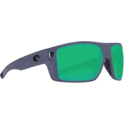 Costa Diego Matte Gray Sunglasses w/ Green Mirror 580P Lenses DGO-98-OGMP