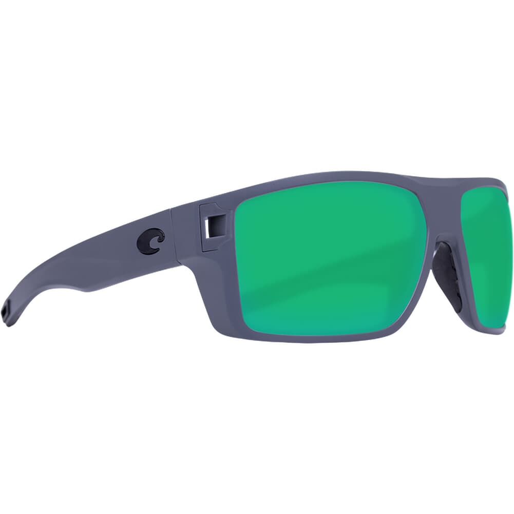 Costa Diego Matte Gray Sunglasses w/ Green Mirror 580P Lenses DGO-98-OGMP