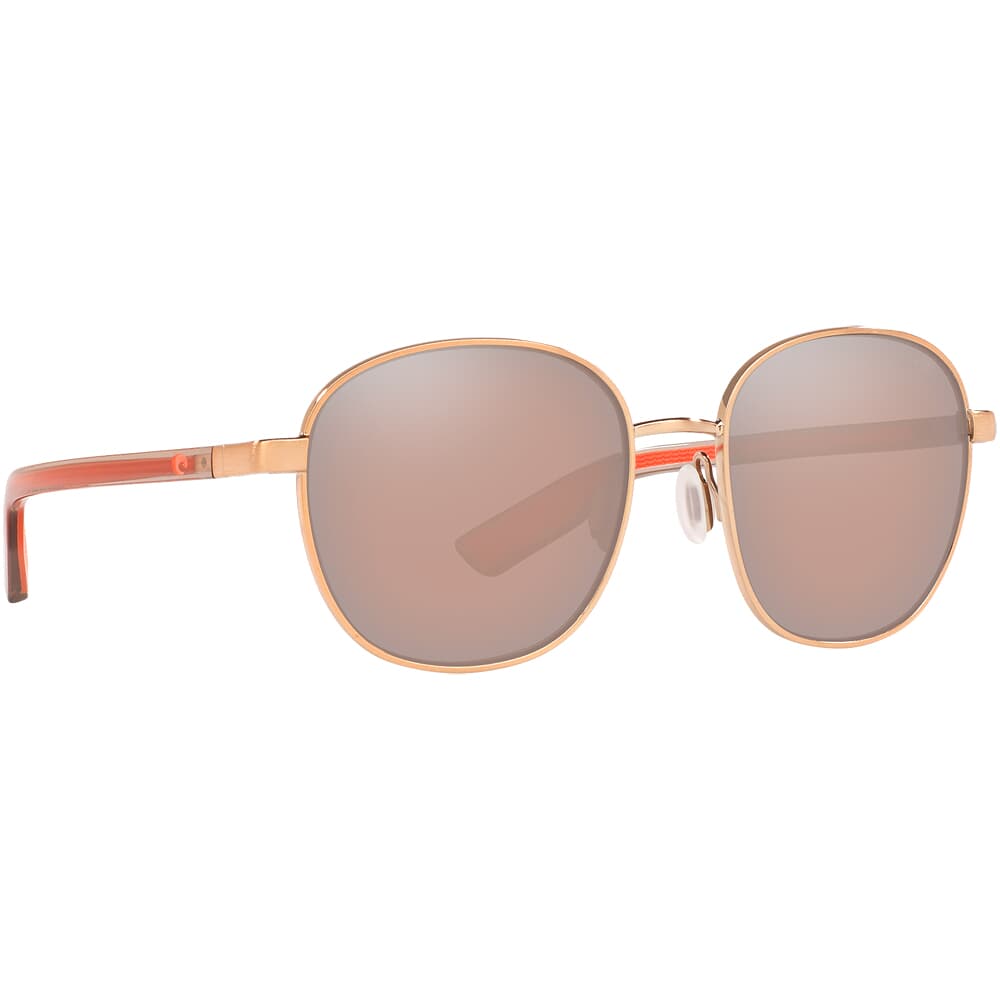 Costa Egret Brushed Rose Gold w/ Sweet Tea Temples Sunglasses EGR-297