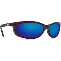 Costa Fathom Tortoise Global Fit Frame Sunglasses w/ Blue Mirror 580G Lenses FA-10GF-OBMGLP