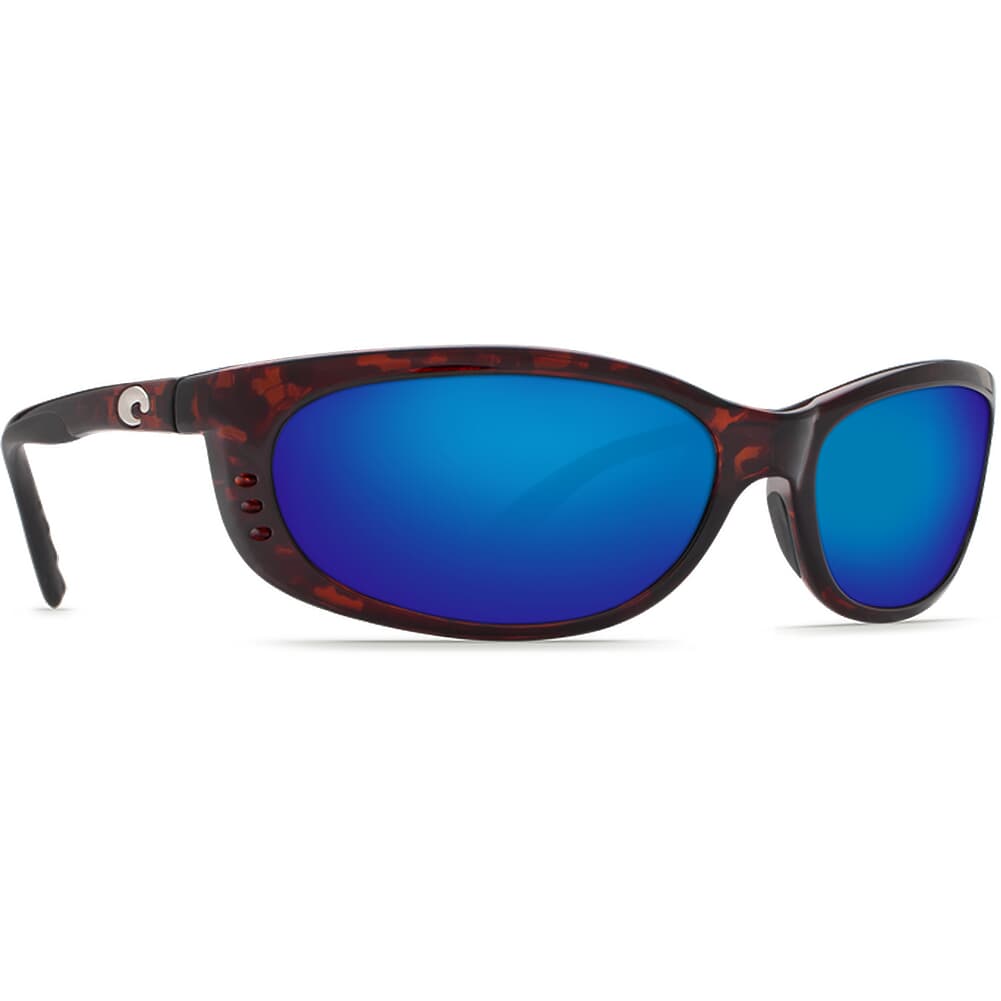 Costa Fathom Tortoise Global Fit Frame Sunglasses w/ Blue Mirror 580G Lenses FA-10GF-OBMGLP