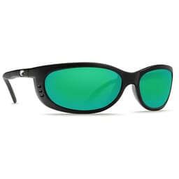 Costa Fathom Matte Black Frame Sunglasses w/ Green Mirror 580G Lenses FA-11-OGMGLP