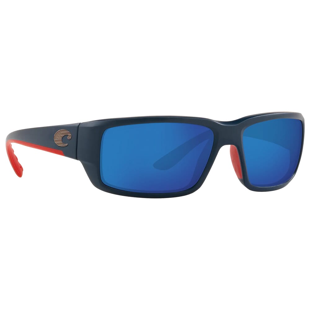 Costa Fantail Matte Freedom Fade Frame Sunglasses w/ Blue Mirror 580G Lenses TF-409-OBMGLP