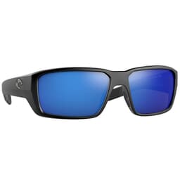 Costa Fantail Pro Matte Black Sunglasses w/ Blue Mirror 580G Lenses 06S9079-90790160