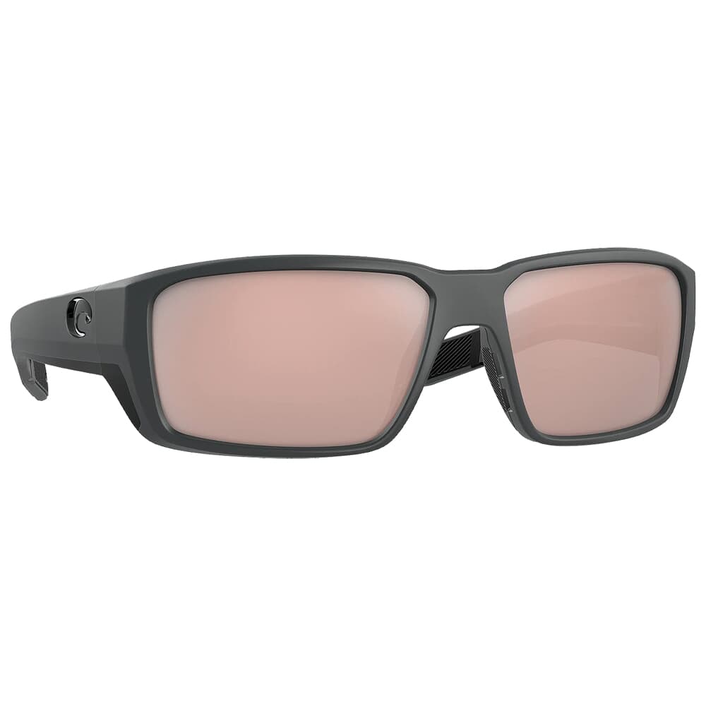 Costa Fantail Pro Matte Gray Sunglasses w/ Copper Silver Mirror 580G Lenses 06S9079-90791160