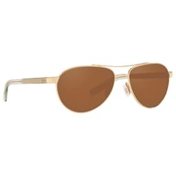 Costa Fernandina Shiny Gold Frame Sunglasses w/ Copper 580G Lenses FER-126-OCGLP