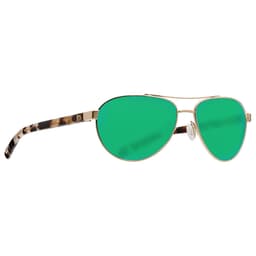 Costa Fernandina Brushed Gold Frame Sunglasses w/ Green Mirror 580G Lenses FER-226-OGMGLP