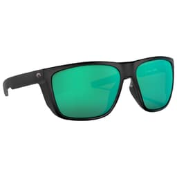 Costa Ferg XL Matte Black Sunglasses w/ Green Mirror 580G Lenses 06S9012-90120262