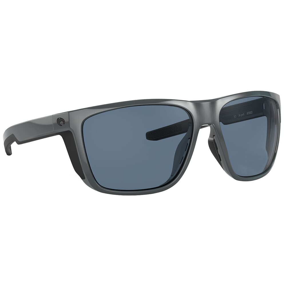 Costa Ferg XL Shiny Gray Sunglasses w/ Gray 580P Lenses 06S9012-90121262