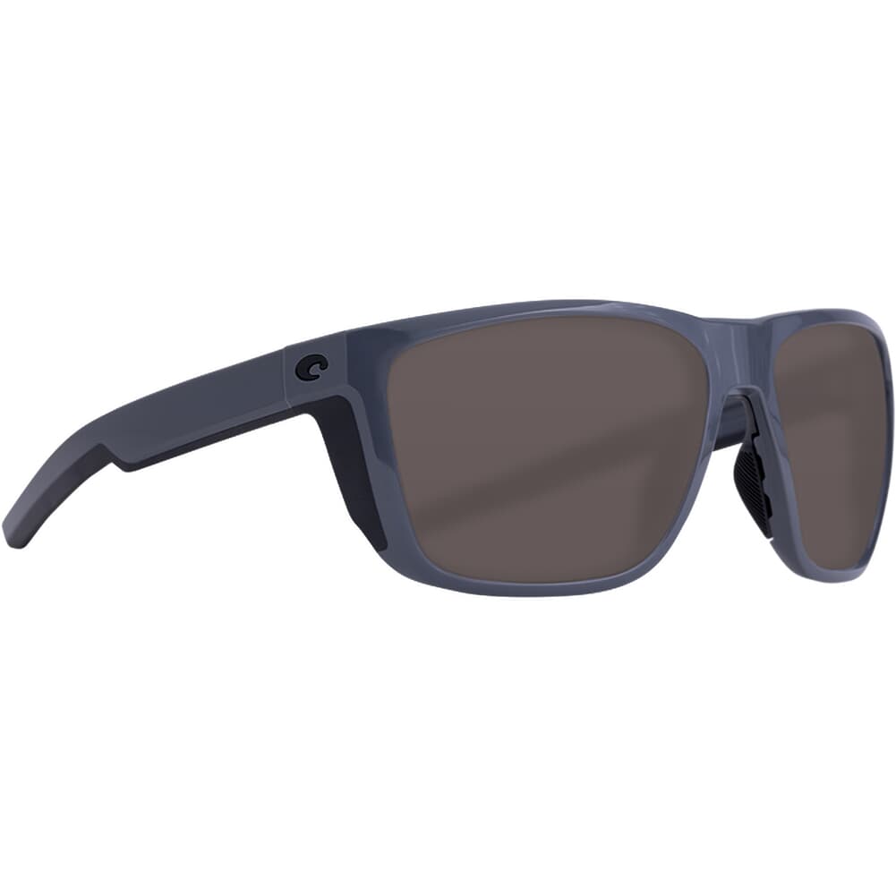Costa Ferg Shiny Gray Sunglasses w/ Gray 580P Lenses FRG-298-OGP