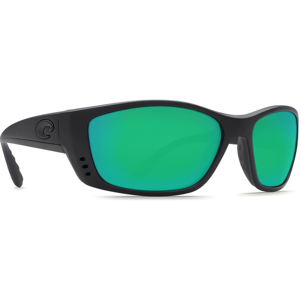 Costa Fisch Blackout Frame Sunglasses w/Green Mirror 580P Lenses 06S9054-90540564