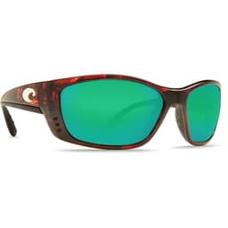 Costa Fisch Tortoise Global Fit Frame Sunglasses w/ Green Mirror 580G Lenses FS-10GF-OGMGLP