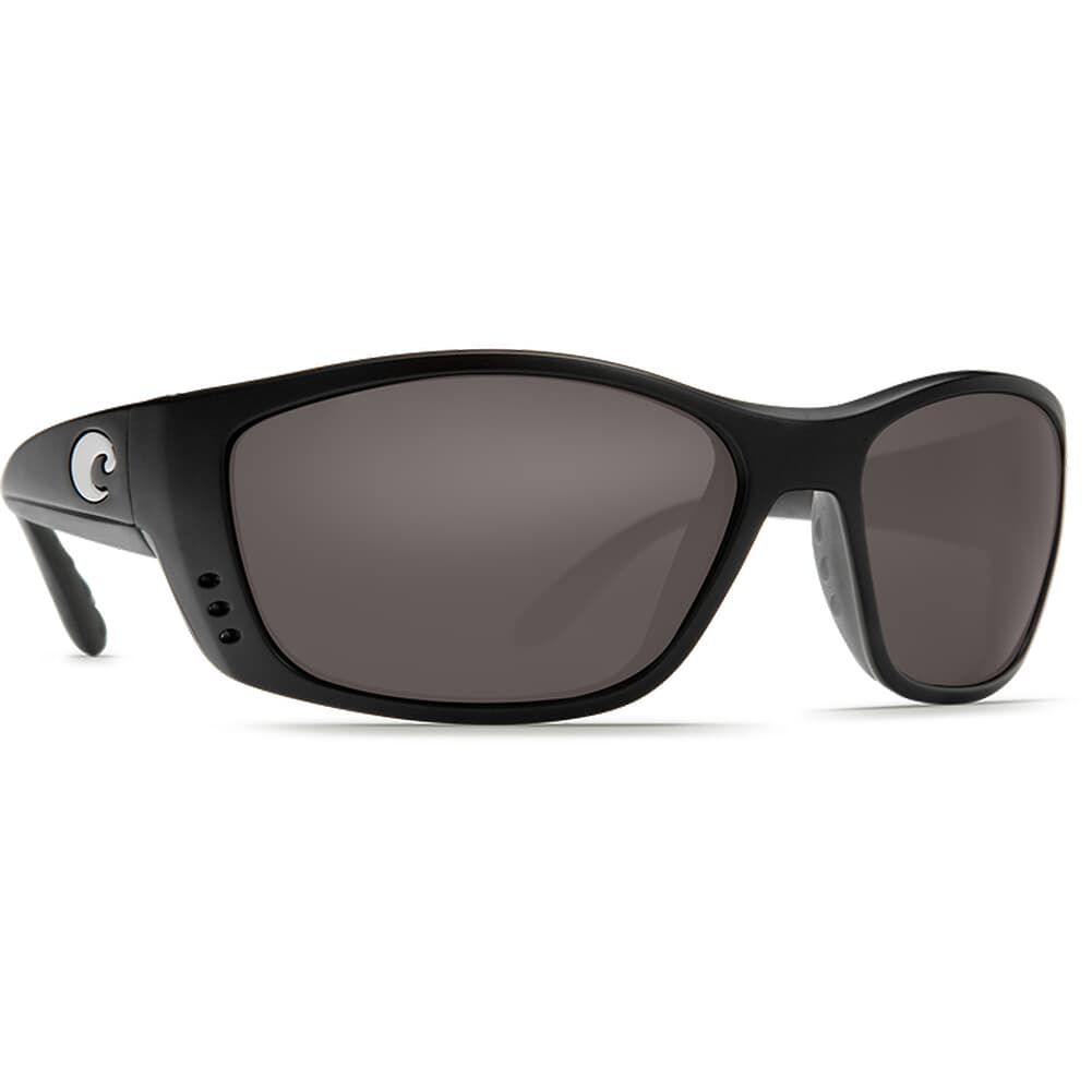 Costa Fisch Matte Black Global Fit Frame Sunglasses w/ Gray 580P Lenses FS-11GF-OGP