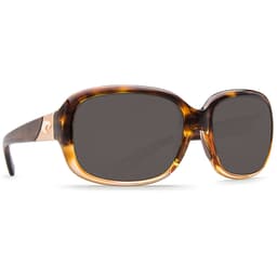 Costa Gannet Shiny Tortoise Fade Frame Sunglasses w/ Gray 580P Lenses GNT-120-OGP