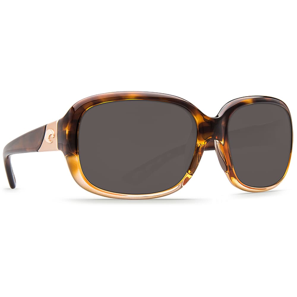 Costa Gannet Shiny Tortoise Fade Frame Sunglasses w/ Gray 580P Lenses GNT-120-OGP
