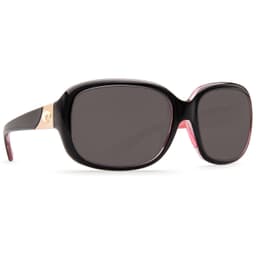 Costa Gannet Shiny Black Hibiscus Frame Sunglasses w/ Gray 580P Lenses GNT-132-OGP