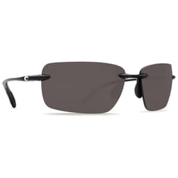Costa Gulf Shore Shiny Black Frame Sunglasses w/ Gray 580P Lenses GSH-11-OGP