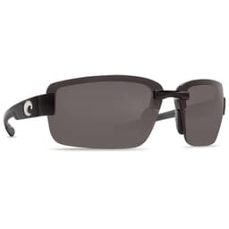 Costa Galveston Shiny Black Frame Sunglasses w/ Gray 580P Lenses GV-11-OGP
