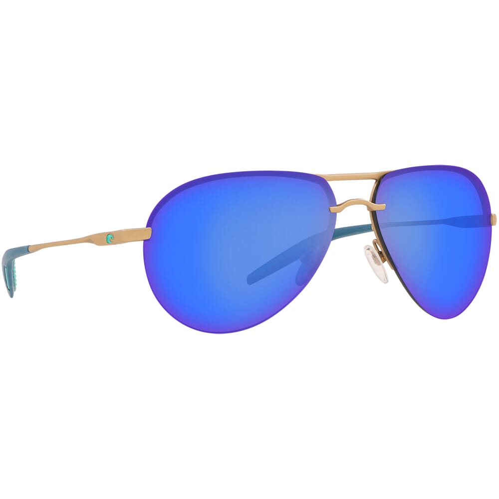 Costa Helo Matte Champagne + Deep Blue/Turquoise Sunglasses HLO-243