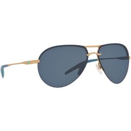 Costa Helo Matte Champagne + Deep Blue/Turquoise Sunglasses w/ Gray 580P Lenses HLO-243-OGP