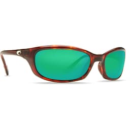 Costa Harpoon Tortoise Frame Sunglasses w/ Green Mirror 580P Lenses HR-10-OGMP