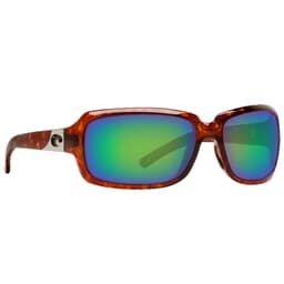 Costa Isabela Tortoise Frame Sunglasses w/ Green Mirror 580G Lenses IB-10-OGMGLP