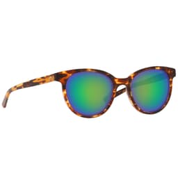 Costa Isla Shiny Tortoise Frame Sunglasses w/ Green Mirror 580G Lenses ISA-10-OGMGLP