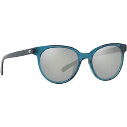Costa Isla Shiny Deep Teal Crystal Sunglasses w/ Gray Silver Mirror 580G Lenses ISA-244-OSGGLP