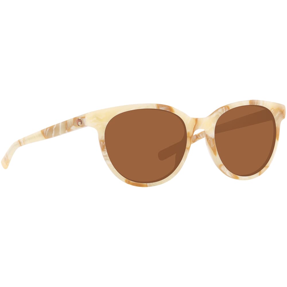 Costa Isla Shiny Seashell Sunglasses w/ Copper 580G Lenses ISA-261-OCGLP