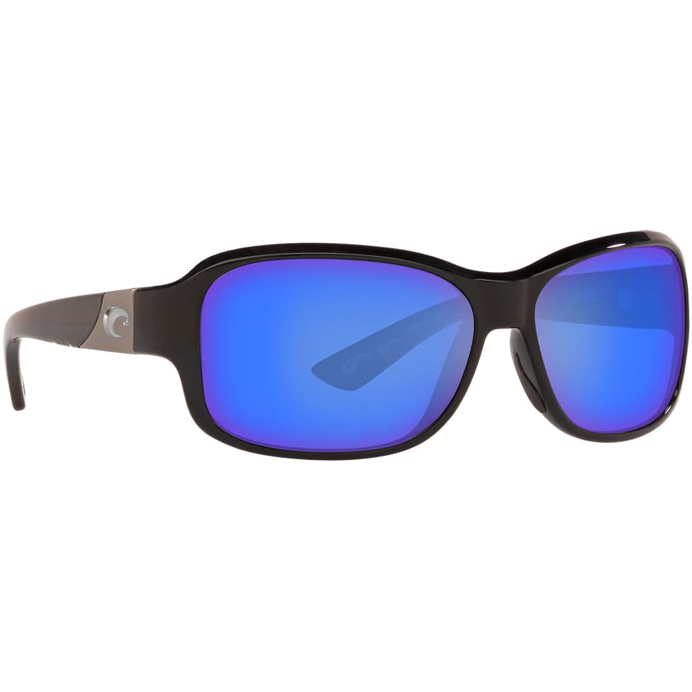 Costa Inlet Shiny Black Frame Sunglasses w/ Blue Mirror 580G Lenses IT-11-OBMGLP