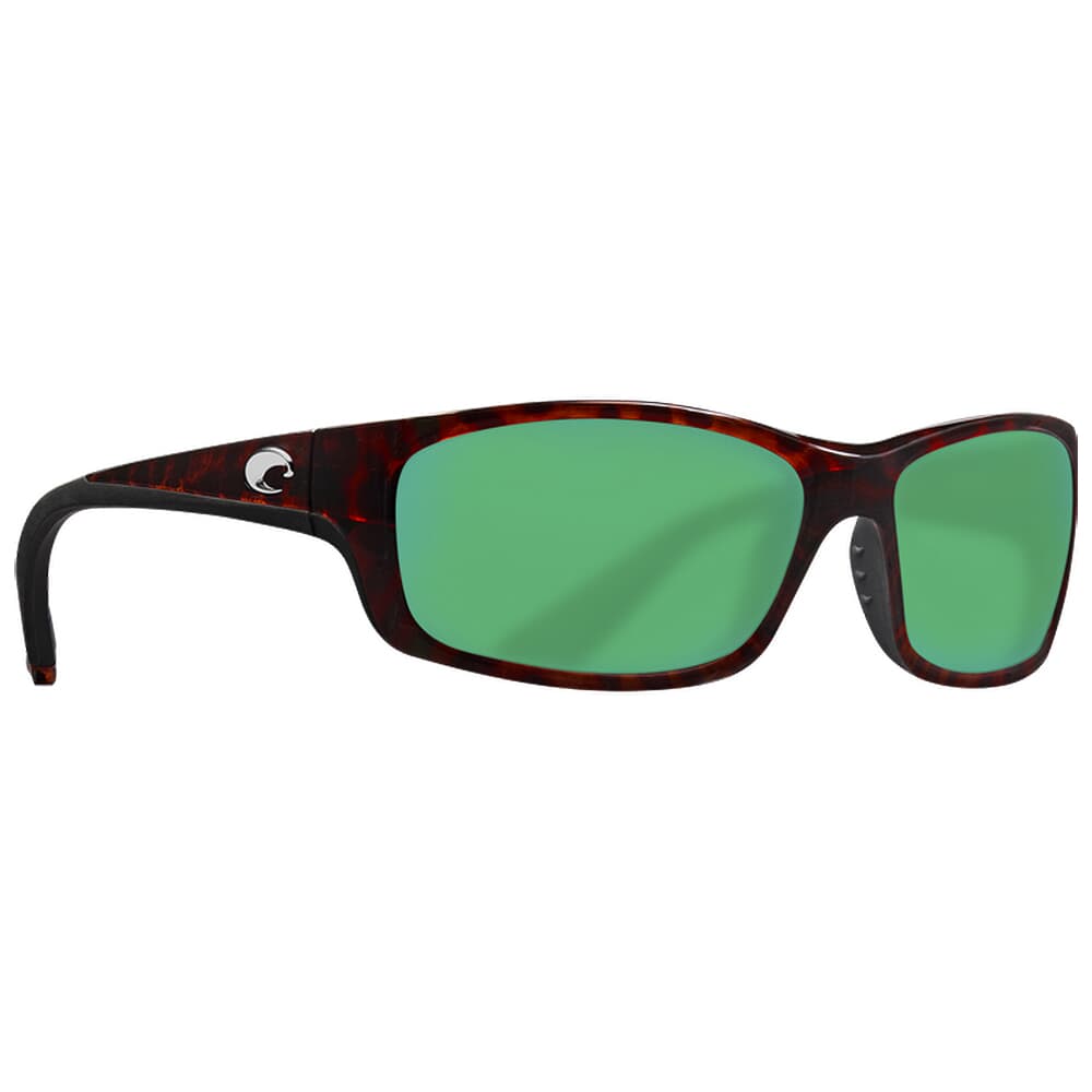 Costa Jose Tortoise Frame Sunglasses w/ Green Mirror 580P Lenses JO-10-OGMP