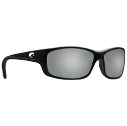 Costa Jose Shiny Black Frame Sunglasses w/ Gray Silver Mirror 580G Lenses JO-11-OSGGLP