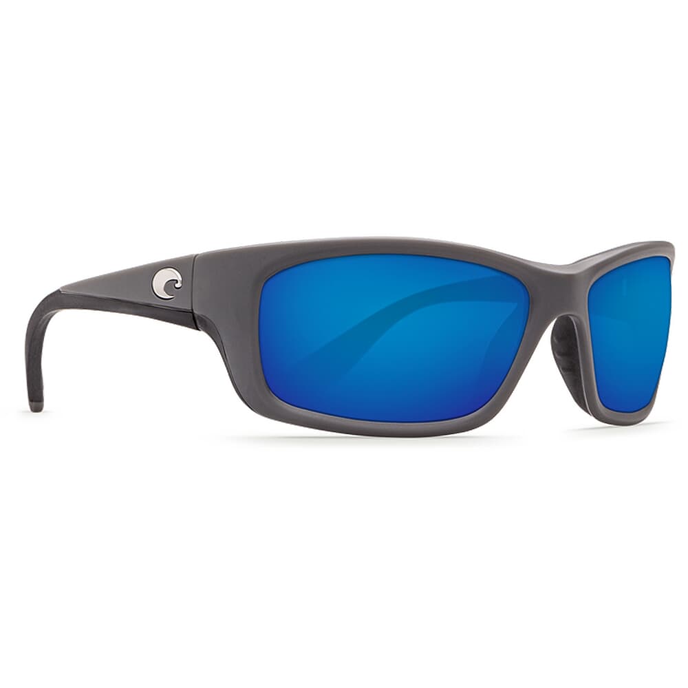 Costa Jose Matte Gray Frame Sunglasses w/ Blue Mirror 580P Lenses JO-98-OBMP