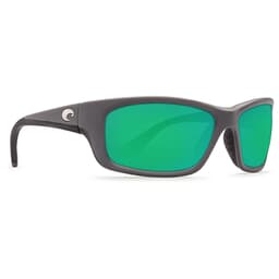 Costa Jose Matte Gray Frame Sunglasses w/ Green Mirror 580P Lenses JO-98-OGMP