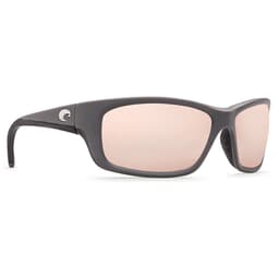 Costa Jose Matte Gray Frame Sunglasses w/ Copper Silver Mirror 580P Lenses JO-98-OSCP