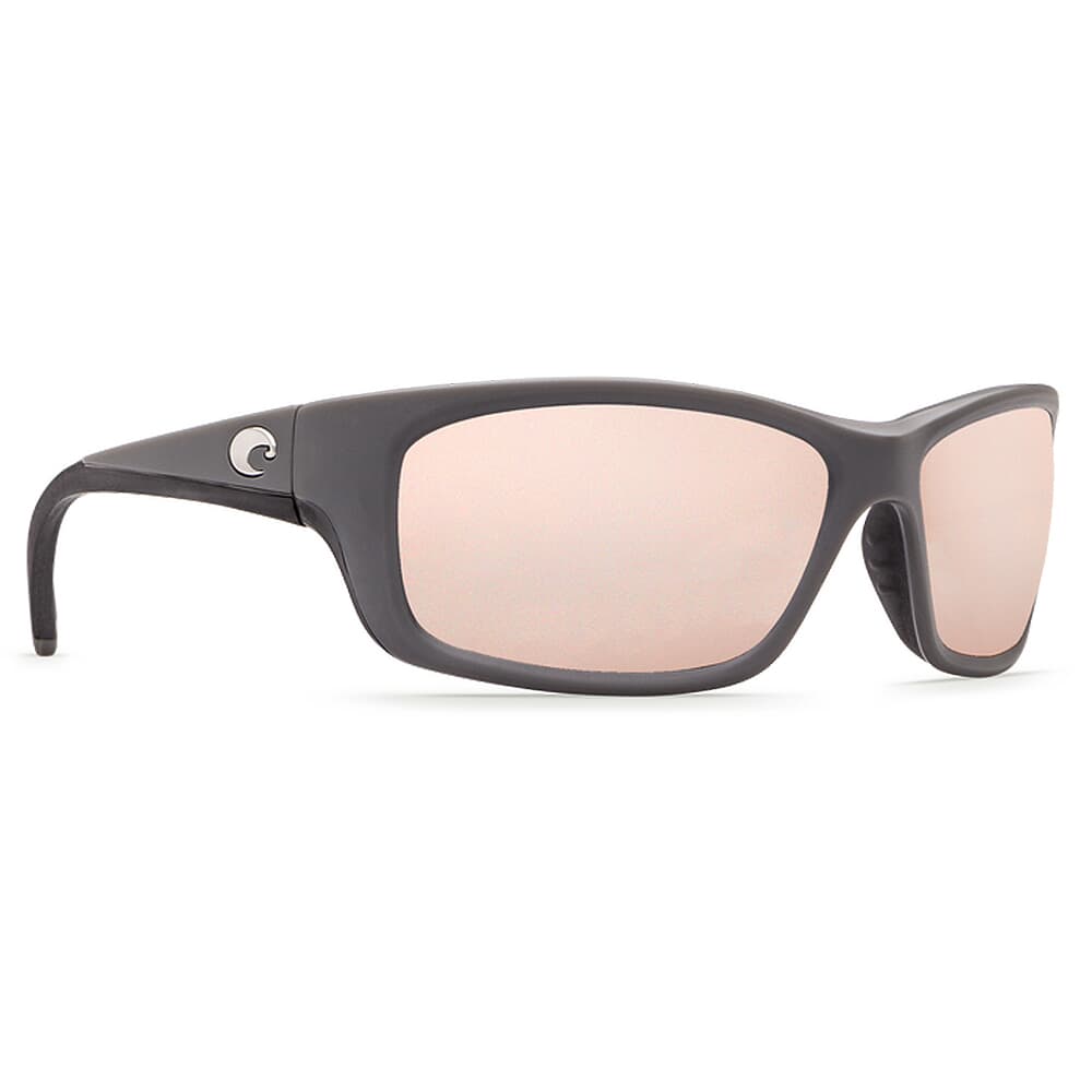 Costa Jose Matte Gray Frame Sunglasses w/ Copper Silver Mirror 580P Lenses JO-98-OSCP