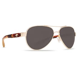 Costa Loreto Rose Gold Frame w/Tortoise Temples Frame Sunglasses w/ Gray 580G Lenses LR-64-OGGLP
