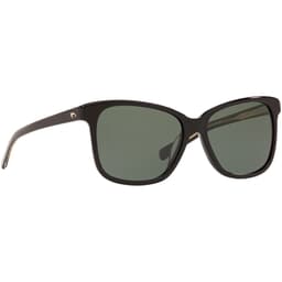 Costa May Shiny Black Frame Sunglasses w/ Gray 580G Lenses MAY-11-OGGLP