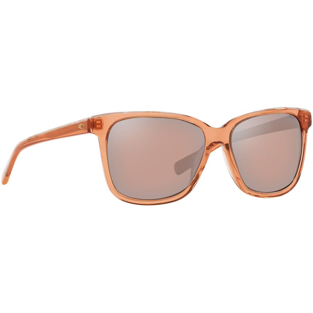 Costa May Shiny Coral Crystal Shell Frame Sunglasses MAY-211