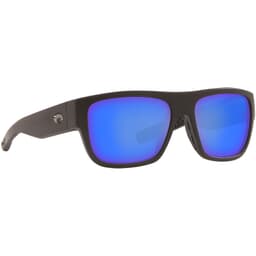 Costa Sampan Matte Black Frame Sunglasses w/ Blue Mirror 580P Lenses MH1-11-OBMP