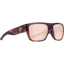 Costa Sampan Matte Tortoise Frame Sunglasses w/ Copper Silver Mirror 580G Lenses MH1-191-OSCGLP