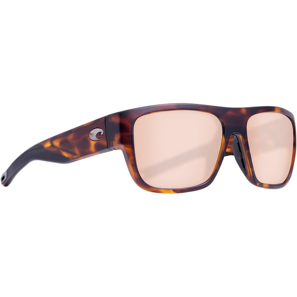 Costa Sampan Matte Tortoise Frame Sunglasses w/ Copper Silver Mirror 580G Lenses MH1-191-OSCGLP
