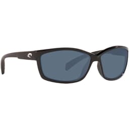 Costa Manta Shiny Black Frame Sunglasses w/ Gray 580P Lenses MT-11-OGP