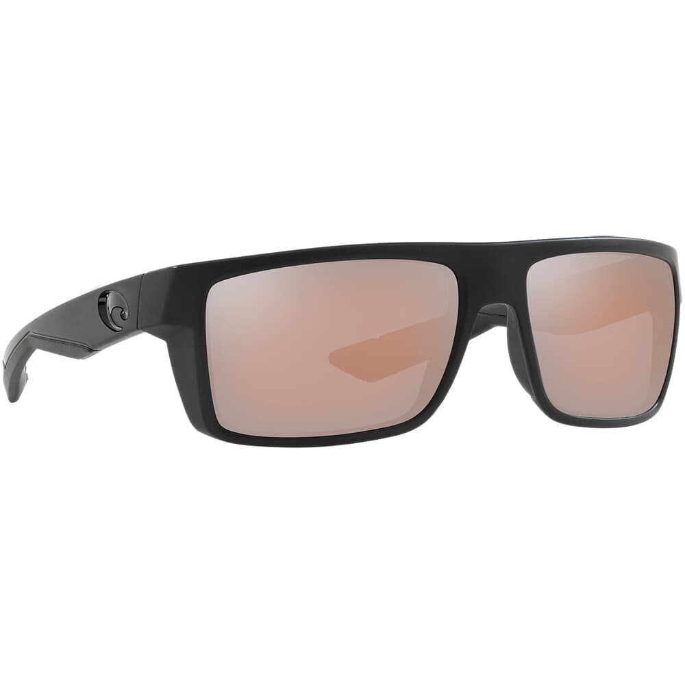 Costa Motu Blackout Frame Sunglasses w/ Copper Silver Mirror 580G Lenses MTU-01-OSCGLP