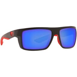 Costa Motu Race Black Frame Sunglasses w/ Blue Mirror 580G Lenses MTU-197-OBMGLP