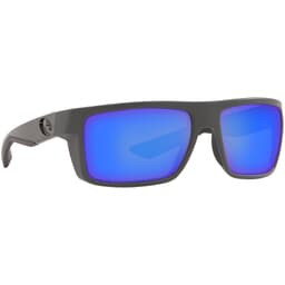 Costa Motu Matte Gray Frame Sunglasses w/ Blue Mirror 580G Lenses MTU-98-OBMGLP