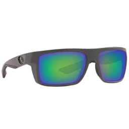 Costa Motu Matte Gray Frame Sunglasses w/ Green Mirror 580G Lenses MTU-98-OGMGLP