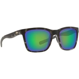 Costa Panga Matte Gray Tortoise Frame Sunglasses w/ Green Mirror 580P Lenses PAG-256-OGMP