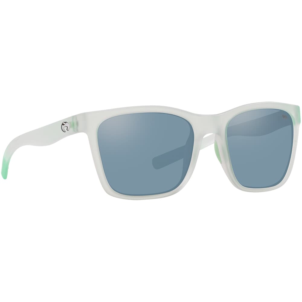 Costa Panga Matte Seafoam Crystal Frame Sunglasses w/ Gray Silver Mirror 580P Lenses PAG-257-OSGP