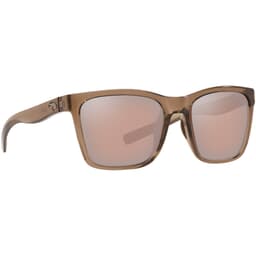 Costa Panga Shiny Taupe Crystal Frame Sunglasses w/ Copper Silver Mirror 580G Lenses PAG-258-OSCGLP